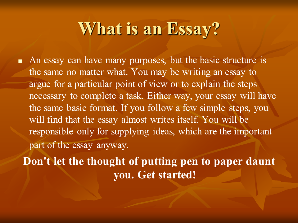 How To Get Started Writing An Essay