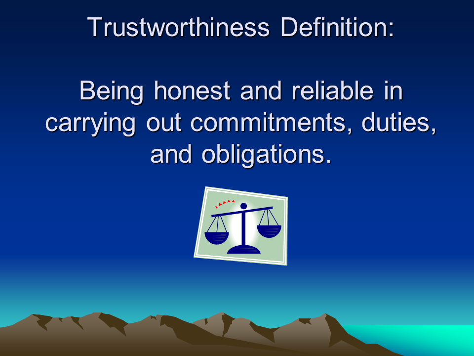 Character Education Trustworthiness Presentation English Language