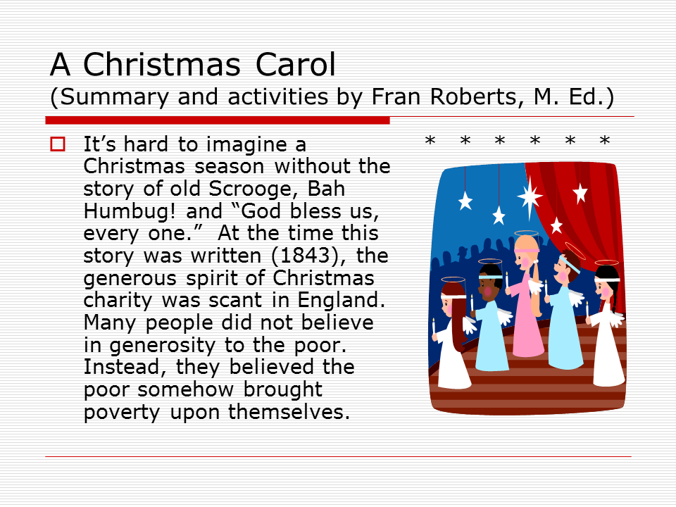 A Christmas Carol - Presentation English Literature