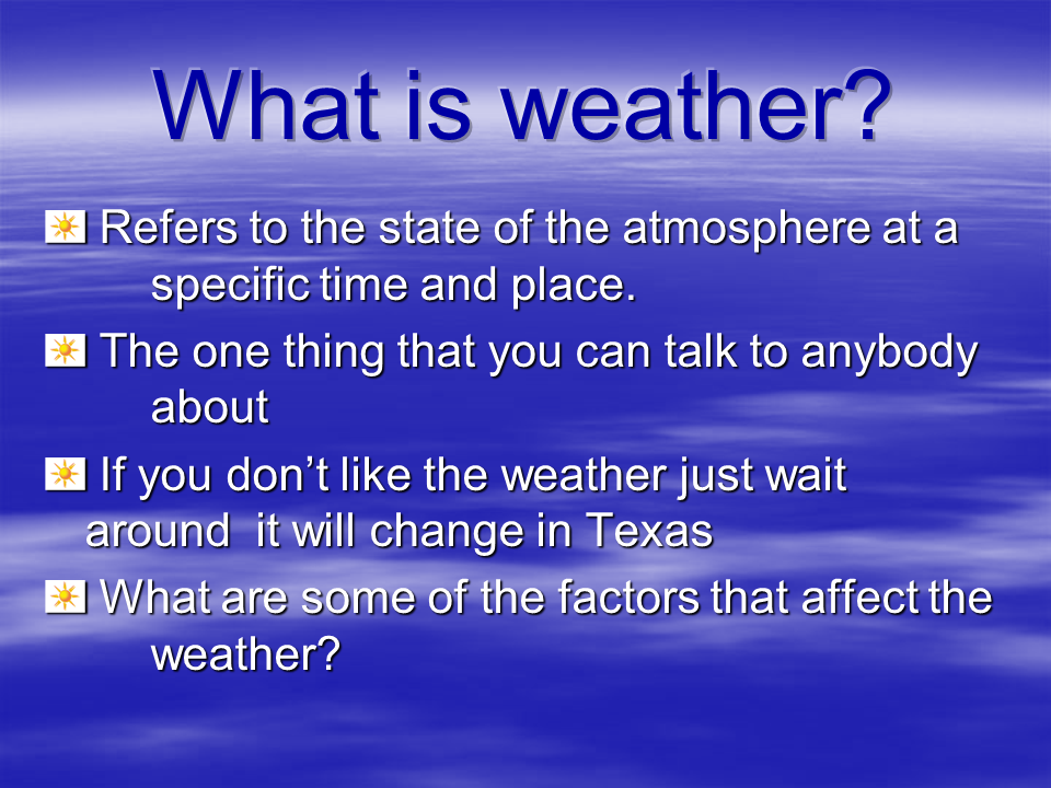 Weather Presentation Geography