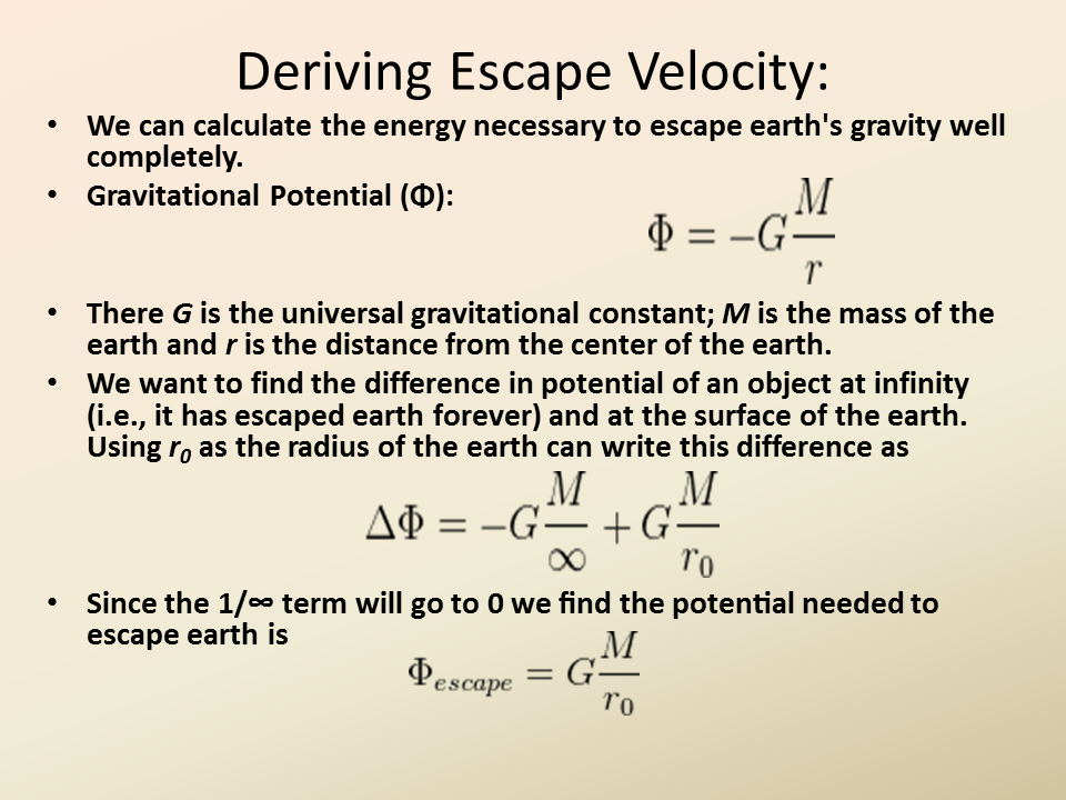 Escape Velocity Equation Tessshebaylo