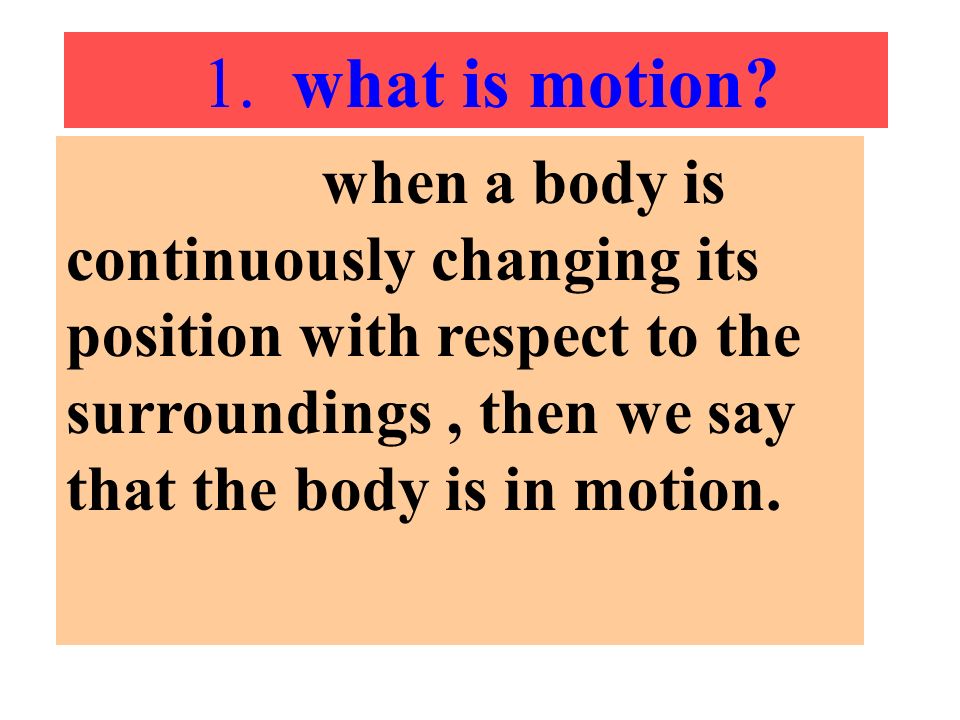 Motion Presentation Physics