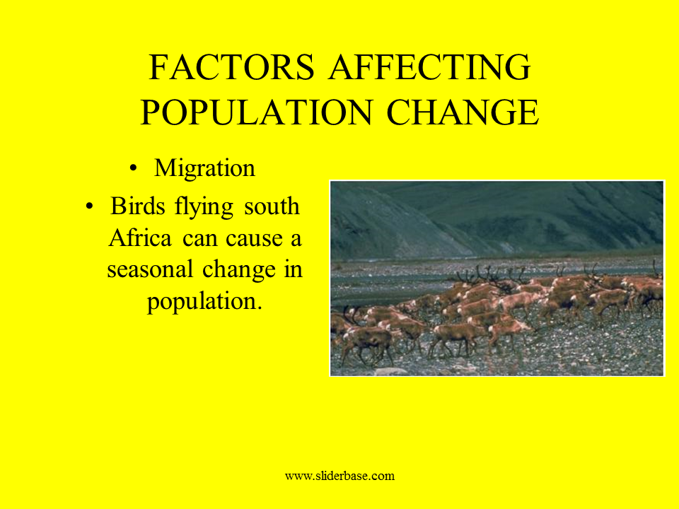  FACTORS AFFECTING POPULATION CHANGE Disease This Can Spread Quickly 