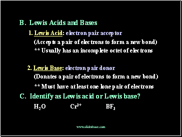 Acid-Base Reactions of Salts (Ions as Acids and Bases)
