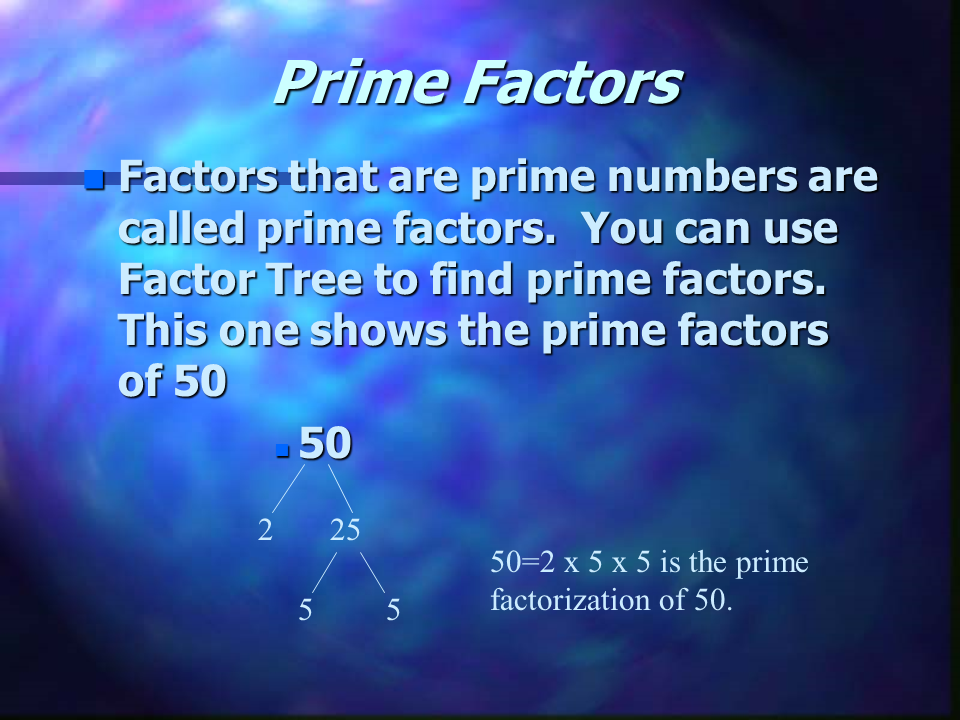 Prime Factorization - Presentation Mathematics